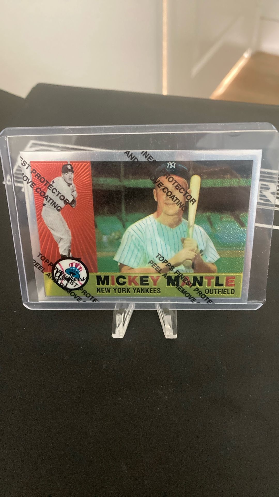 Mickey Mantle Baseball Card - Reprint Refractor 