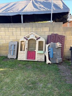 Outside playhouse