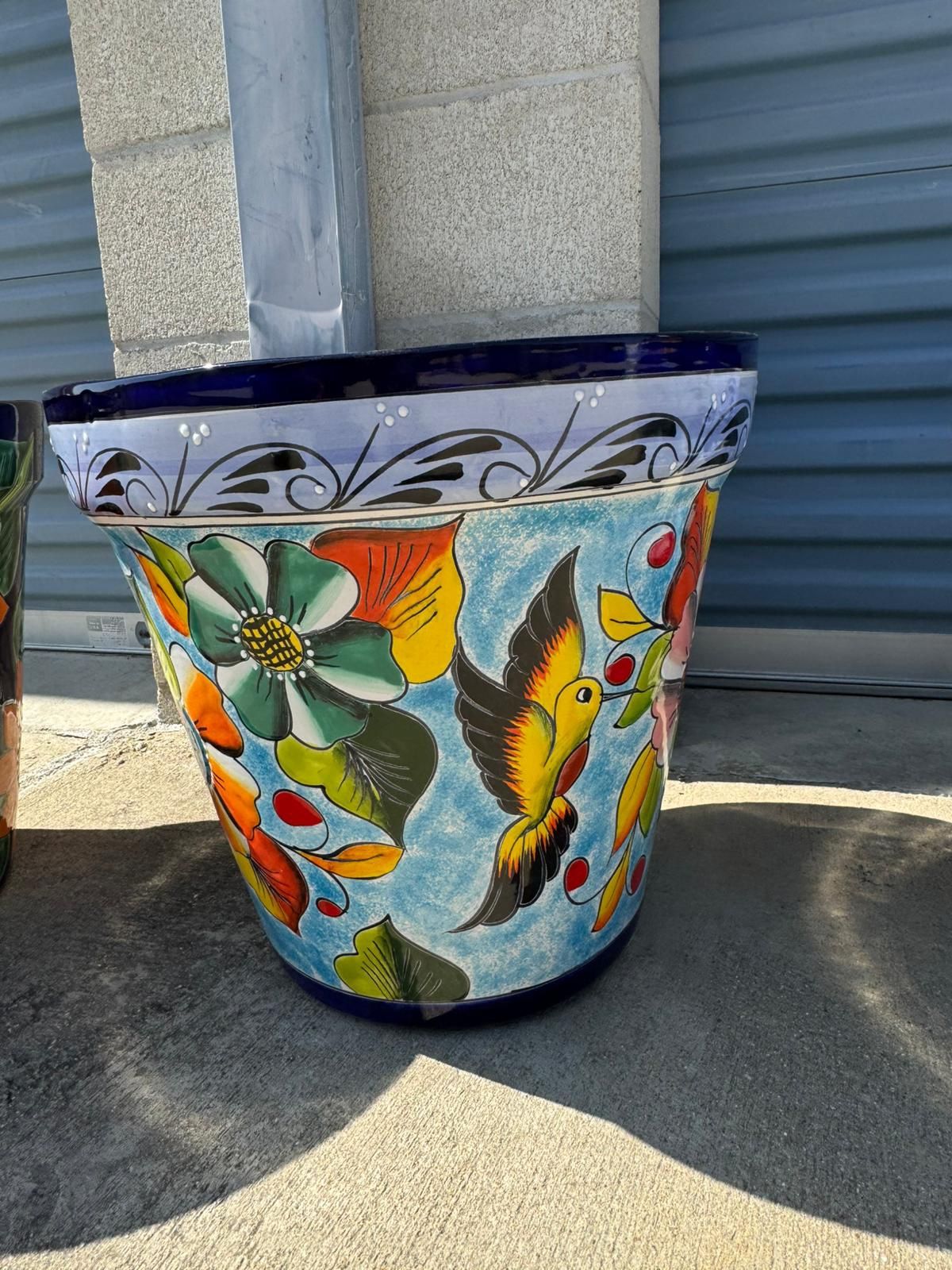 Hummingbird Planter (Talavera Pot) 17”x16” $75ea