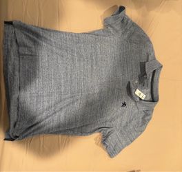 Express Men's Polo Shirt Blue Heather