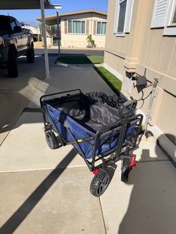 Foldable wagon.