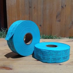 Blue Ticket & Coupon Rolls (X2)