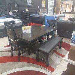 Kelly Dining Table ---W/4 Chairs and Bench--- Wow!!!--$799