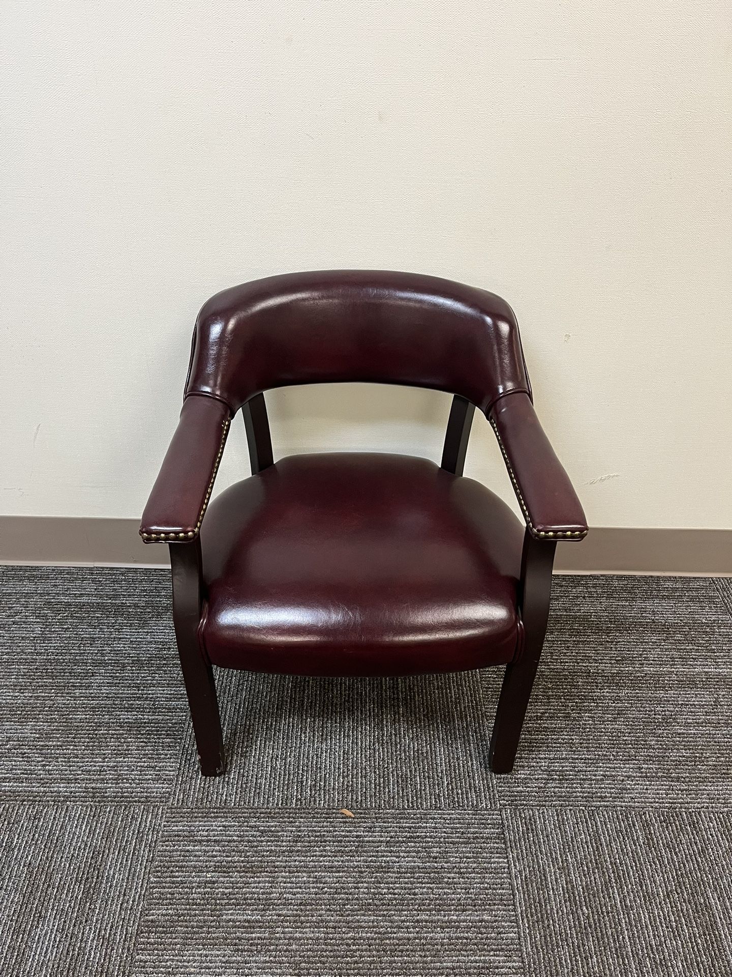 Captains Chair Burgundy Leather