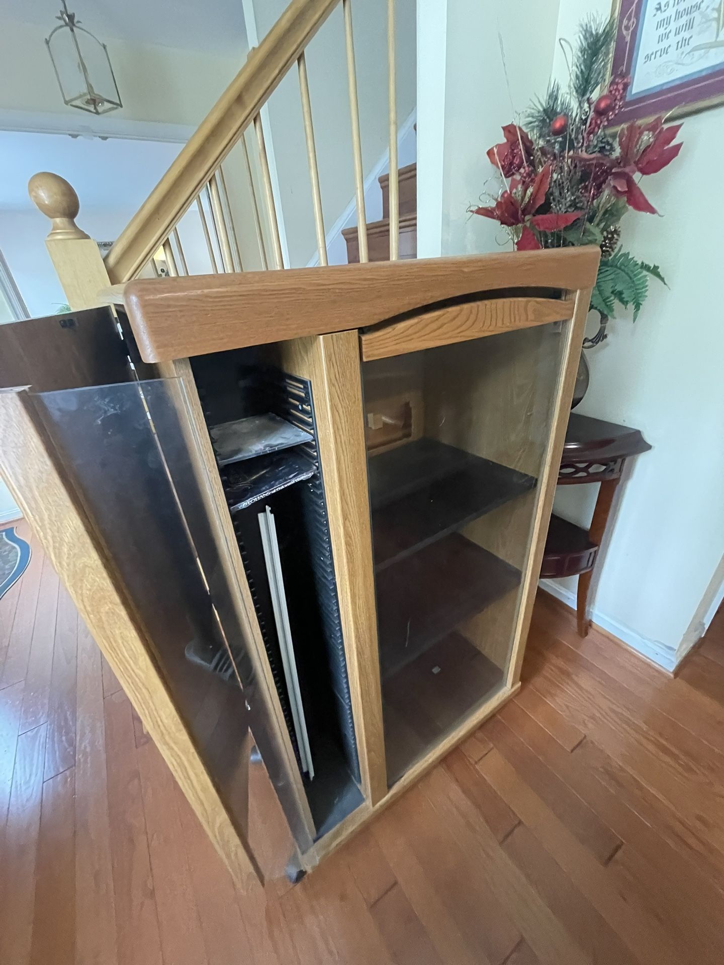 Stereo Cabinet w/ DVD Rack & Side Storage