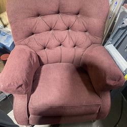 burgundy lay-z-boy chair