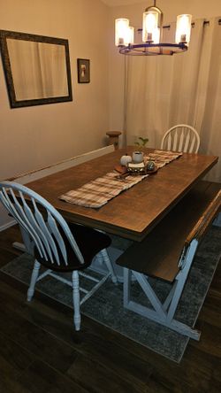 Adorable Parquet Wood Dining Table