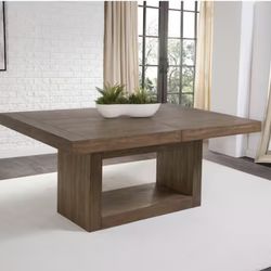 Steve Silver Garland Caramel Brown Wood 70 in. Trestle Dining Table with 18-Leaf (Seats 8)