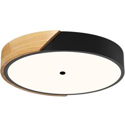 Modern Dimmable LED Ceiling Light, Minimalist Wood Style