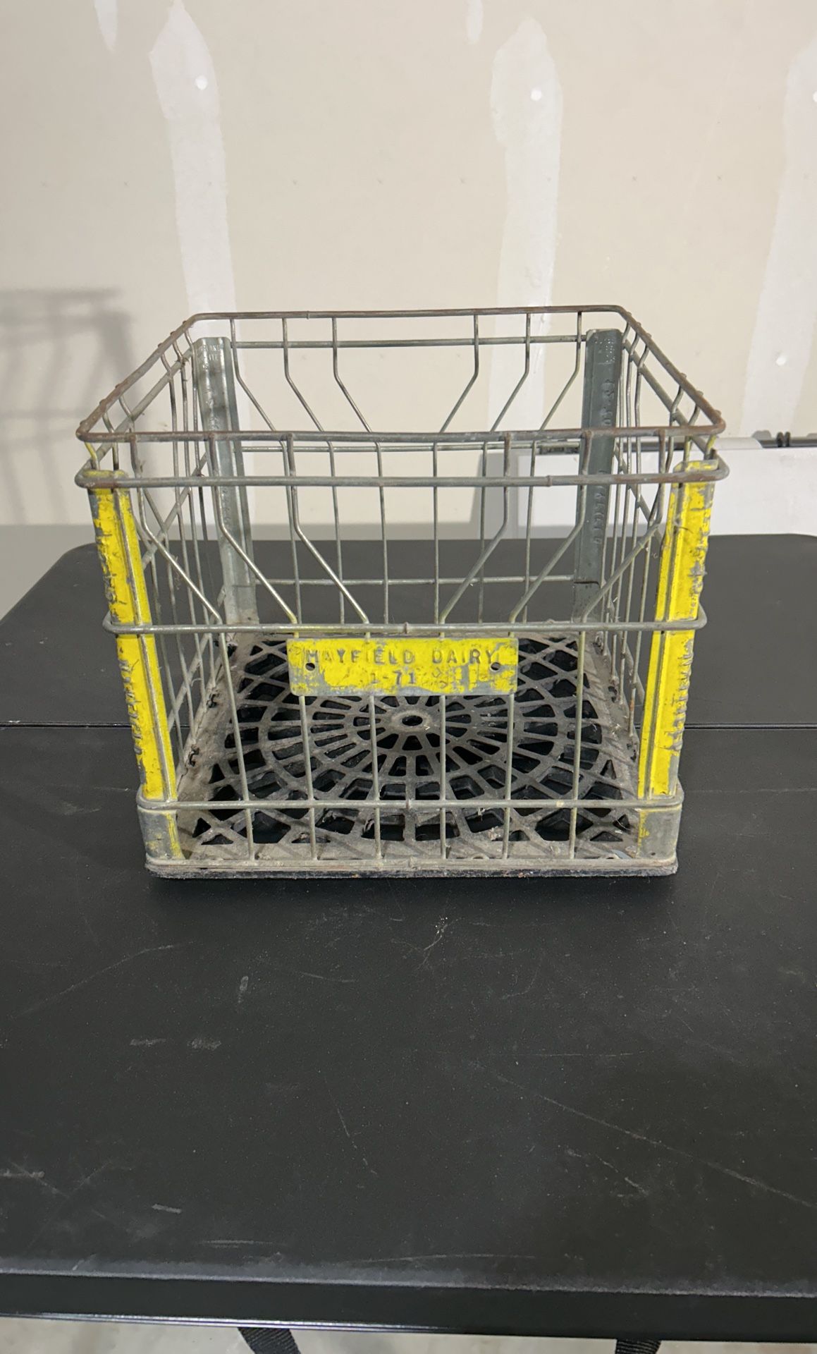 Vintage Antique Mayfield Dairy Jersey Glass Milk Crate
