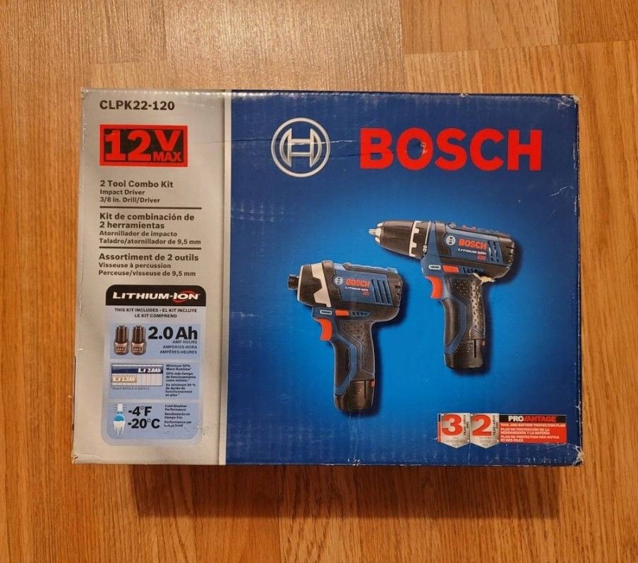 New Bosch 12v Cordless Drill & Impact Driver Combo Kit $80 Firm. Pickup Only