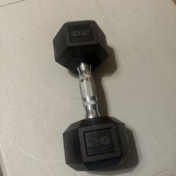 Single 20 pound dumbbell Weights