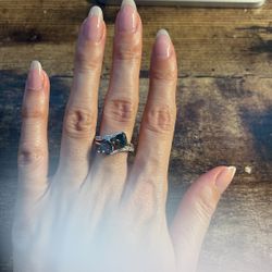 Hearts Sterling Ring Size 8.5