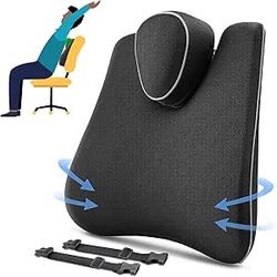 Tusscle Lumbar Support Pillow Back Cushion for Office Chairs