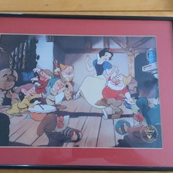 Walt Disney's Snow White and 7 Dwarfs Exclusive Vintage Commemorative Lithograph 