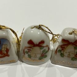 Vintage Ceramic Mini Christmas Bell Japan