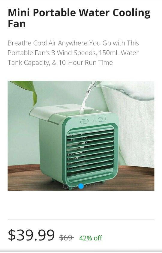 Desktop Rechargeable Water Cooler 4 Available