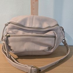 Womens No Boundaries Multi Use Soft Tan Vinyl Waist Or Sling Casual Fanny Pack