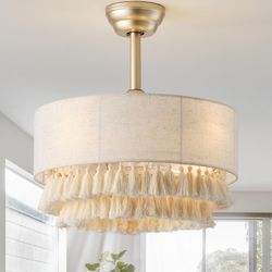 Phrylix 20" Boho Fandelier Ceiling Fan with Light