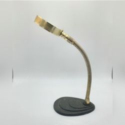 Antique cast iron silver Gooseneck magnifying glass