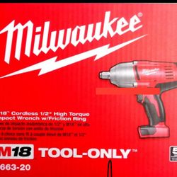 Mílwaukee New 1/2” Impact Wrench M18