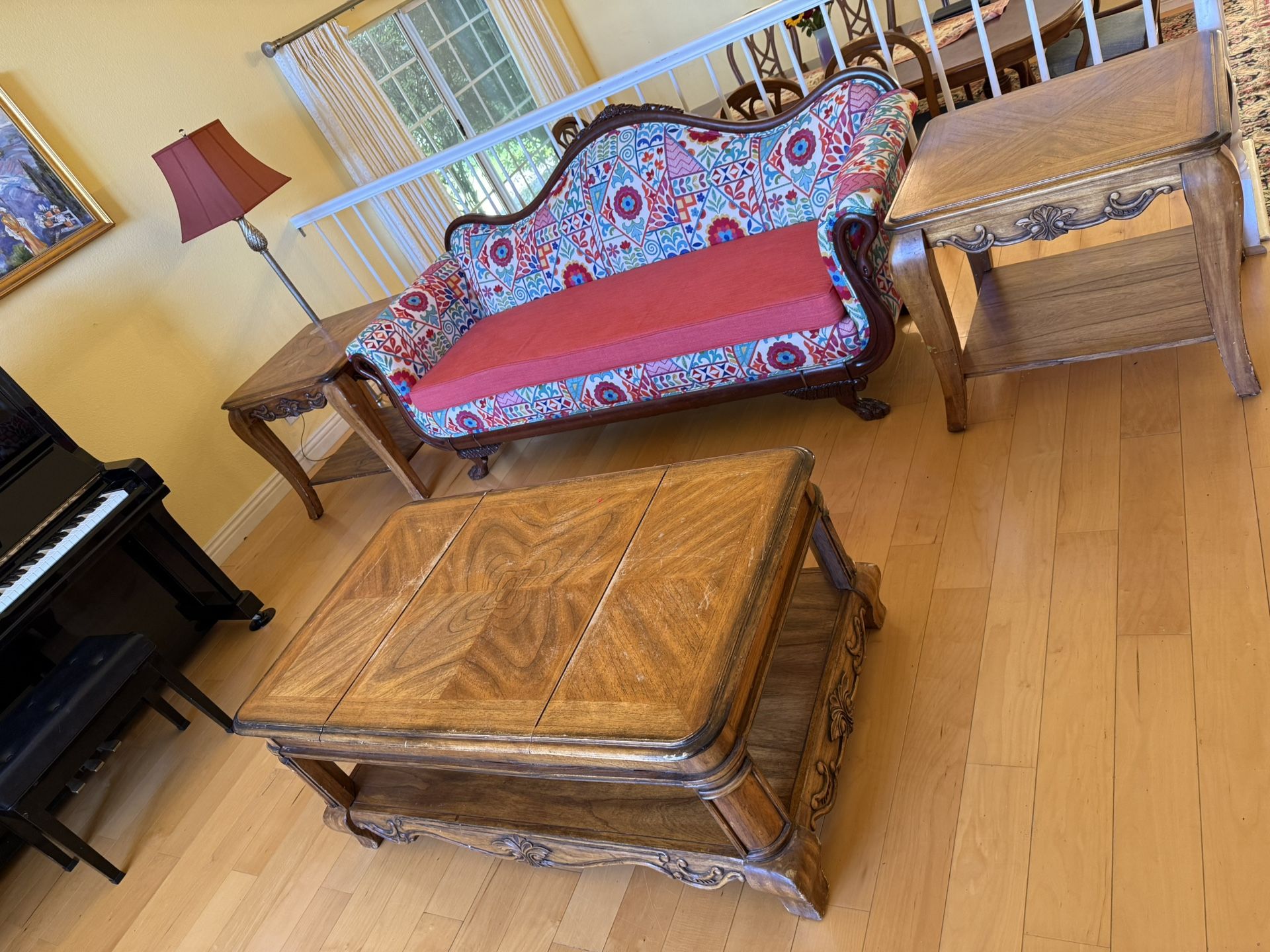 Only $150! Classic Solid Oak Coffee & End Table Set – Ashley Furniture (Vintage, 20+ Years Old)