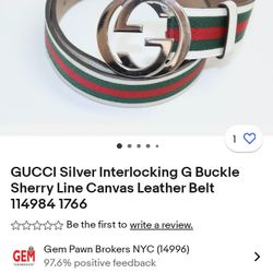 Authentic Gucci Belt 