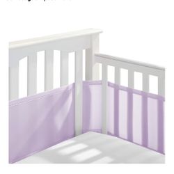 Crib Bumper Breathable Baby Lavender
