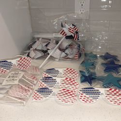 Patriotic Novelty Party Items, Two Items Remain, Priced 