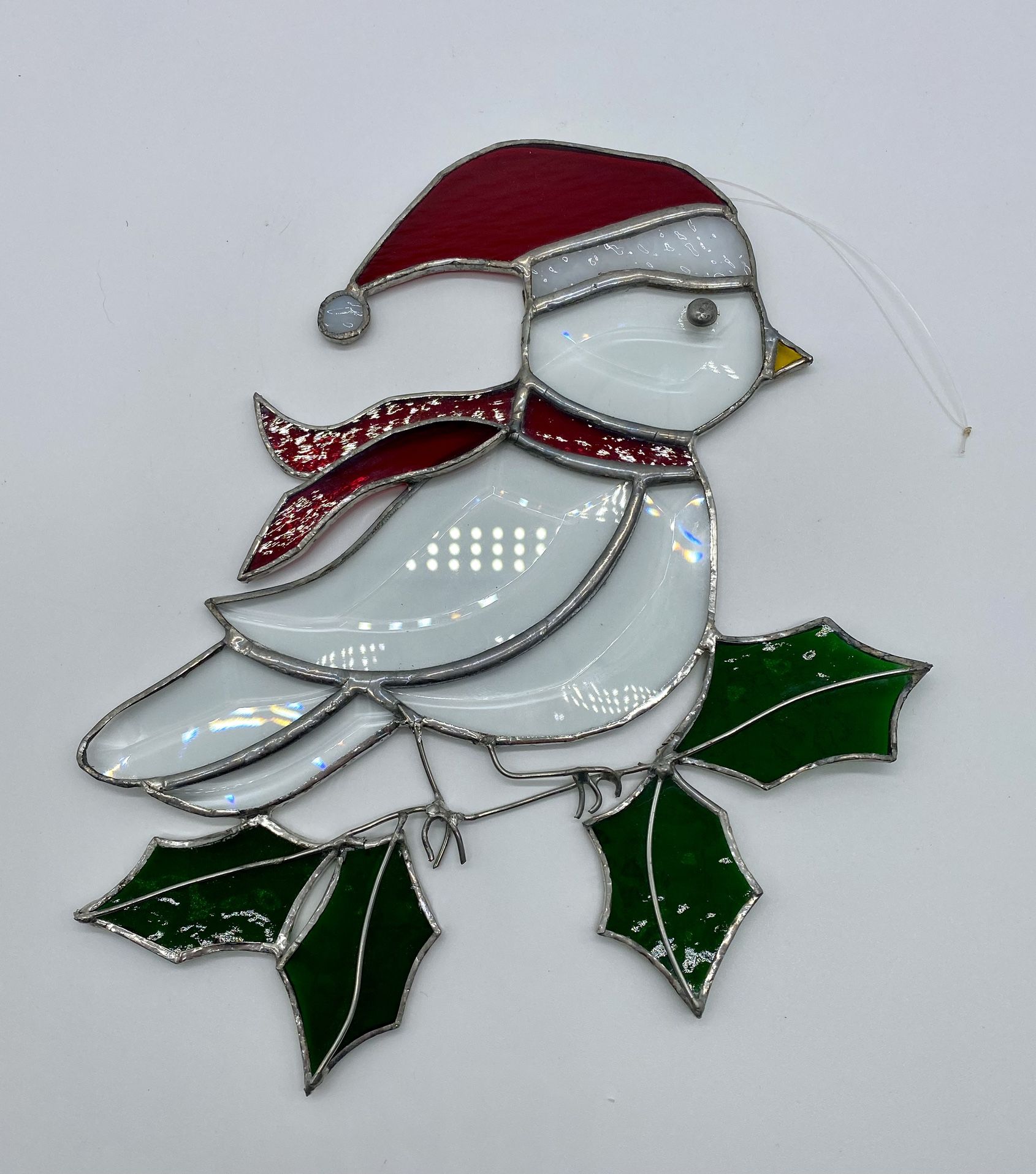 Winter Bird Stained Glass Sun Catcher