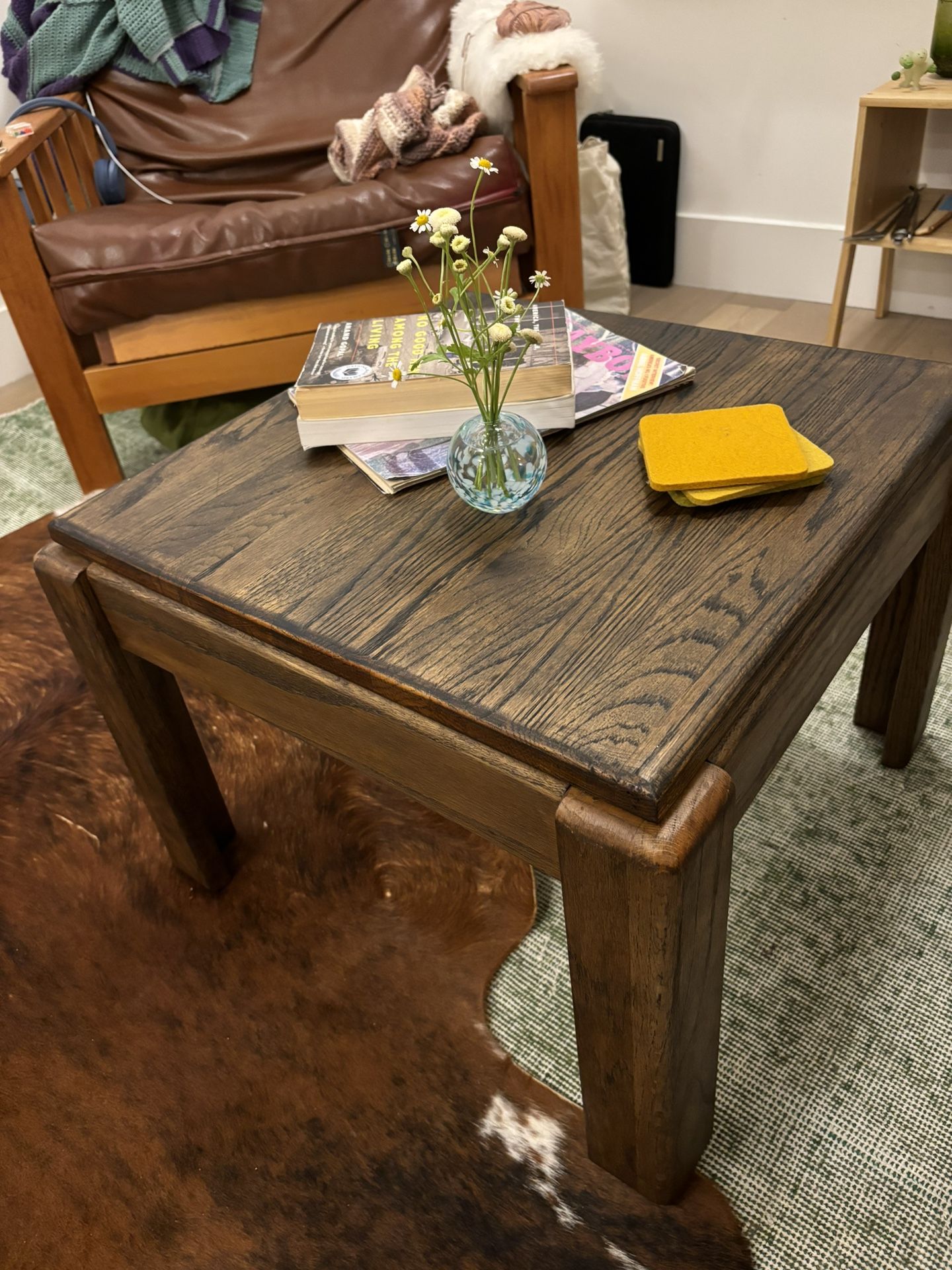 solid walnut coffee table