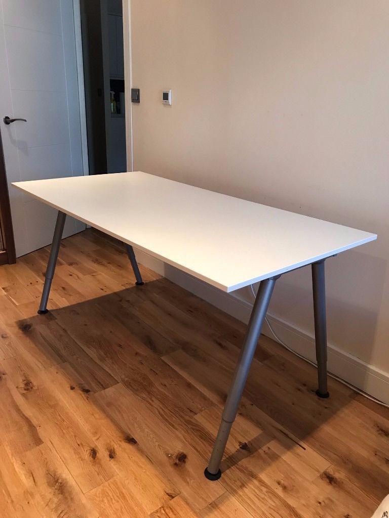 Like New Ikea Thyge Table Desk With Height Adjustable Legs (Delivery Available)