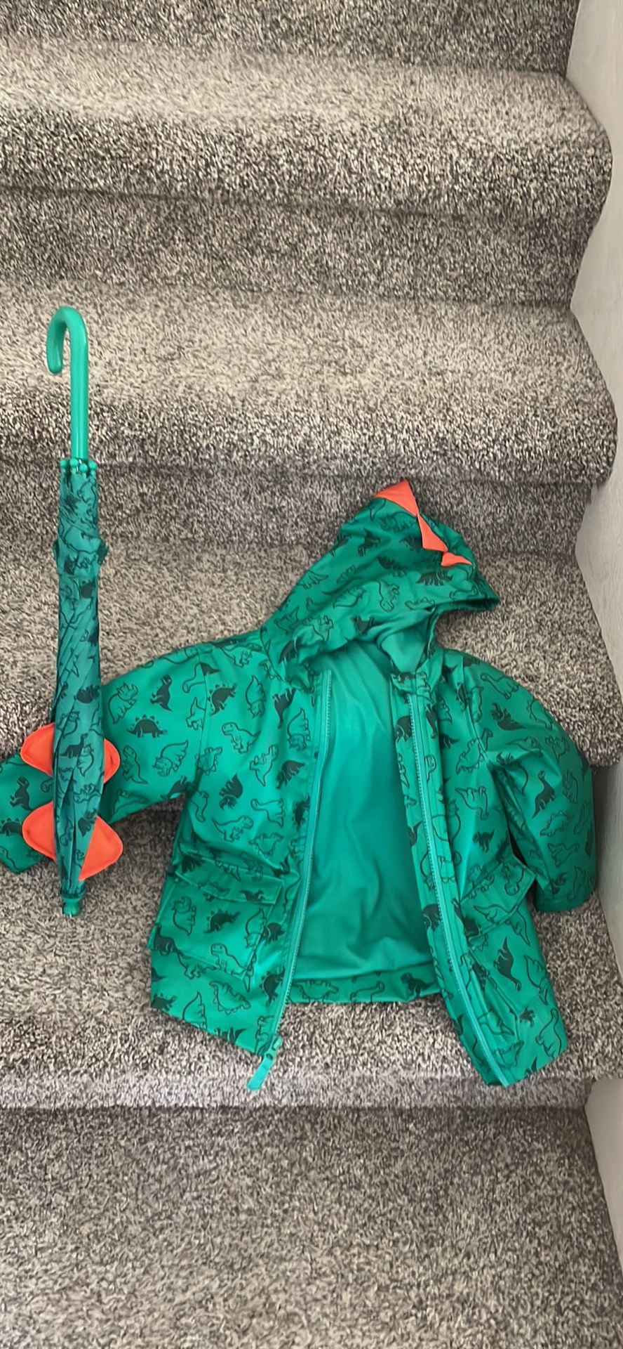Toddler Raincoat and Umbrella - Size 2T Dinosaur Pattern