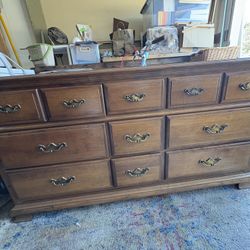 Solid Wood Dresser with Mirror