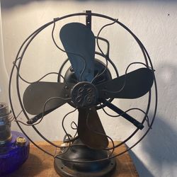 Antique GE Brass Blade Fan