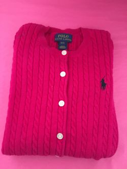 Lil girl pink Polo sweater