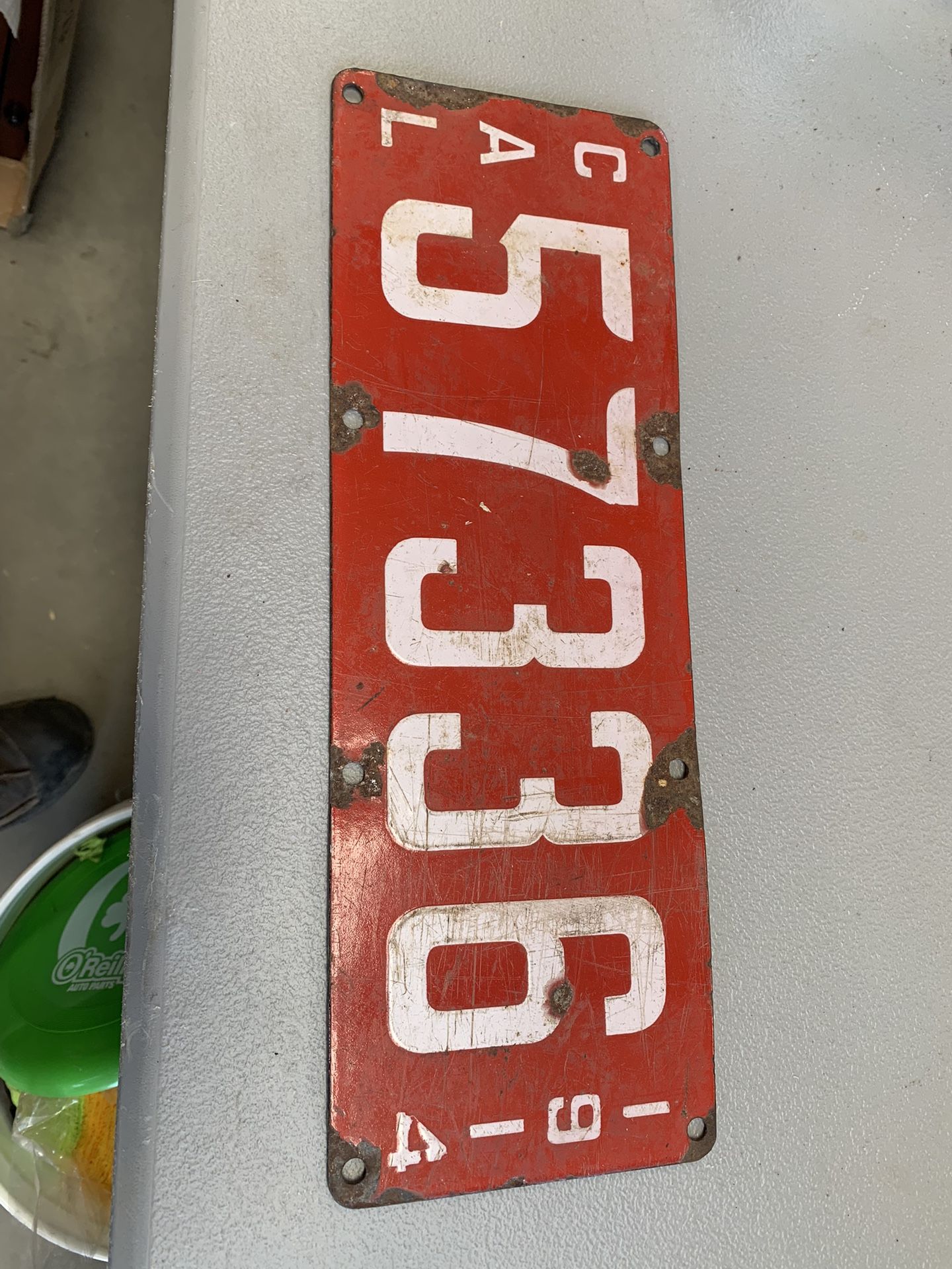 VINTAGE CALIFORNIA 1914 PORCELAIN LICENSE PLATE $145 In Madera ca