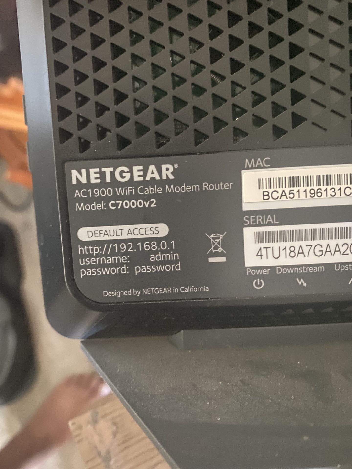 Netgear Modem/router Combo