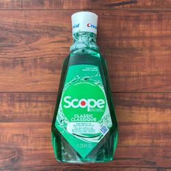 Crest Scope Classic Mouthwash; Kills Millions Of Bad Breath Bacteria; Original Mint 1 Liter