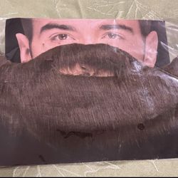 Facial Hair Fake Moustache & Beard – Costume Accessory (Adult 