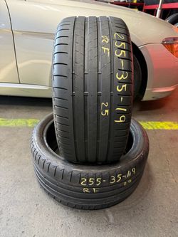 19” tires bridgestone 255/35/19 with free installation $150 both