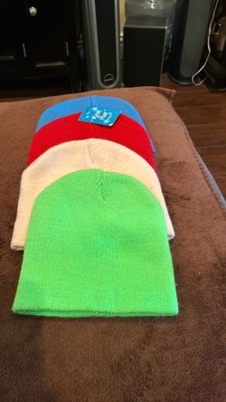 Knit Beanies Set of 4 Assorted Colors