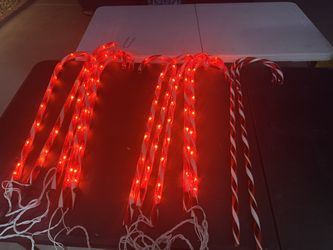 12 Candy Cane Yard Stakes