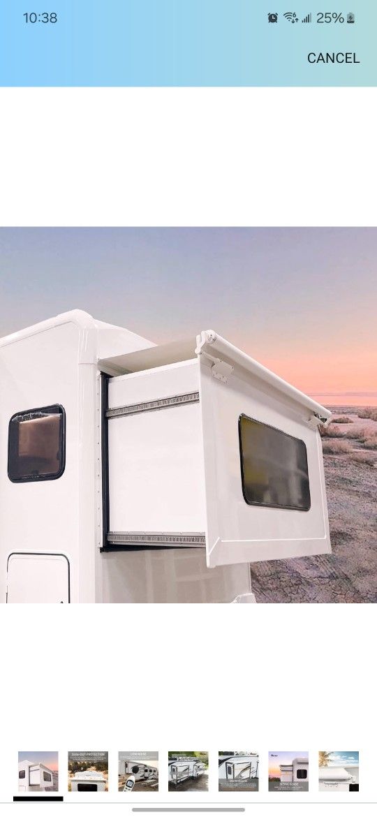 Awnlux White Modular Slide Topper Awning Slide Out Awning Kit Slide Out Protection for RVs, Travel Trailers, 5th Wheels, and Motorhomes-7'6" (7'1" Fab