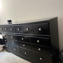 Black 6 Drawer Dresser 
