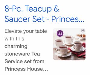 Princess house 8 piece tea set