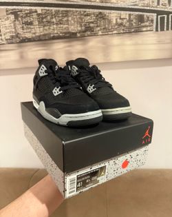 New Jordan 4 black canvas size 4.5Y