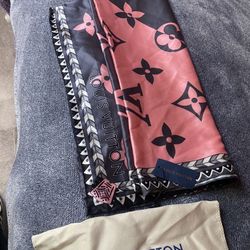 Lv nylon bag scarf 