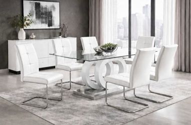 WHITE DINING SET