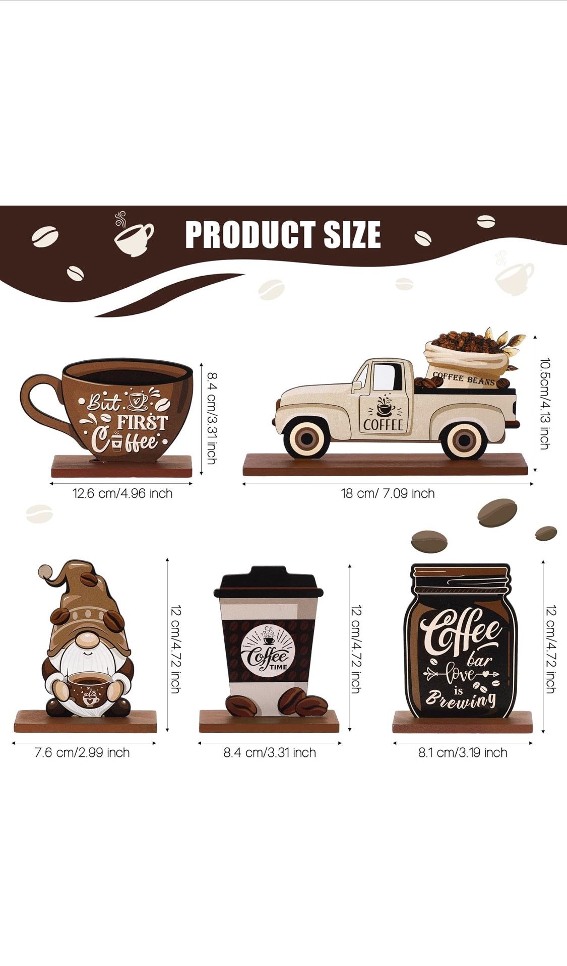 Rustic Coffee Bar Decor β 5 Piece Set